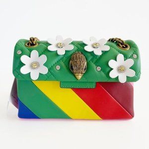 Kurt Geiger London Crossbody Bag Mini Kensington Rainbow Daisy Leather Chain
